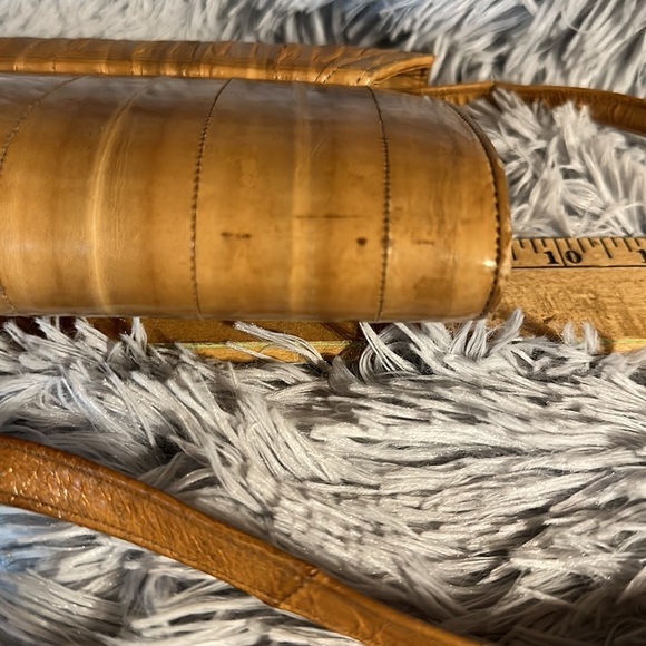 Vintage eel skin clutch with removable strap - Picture 7 of 9